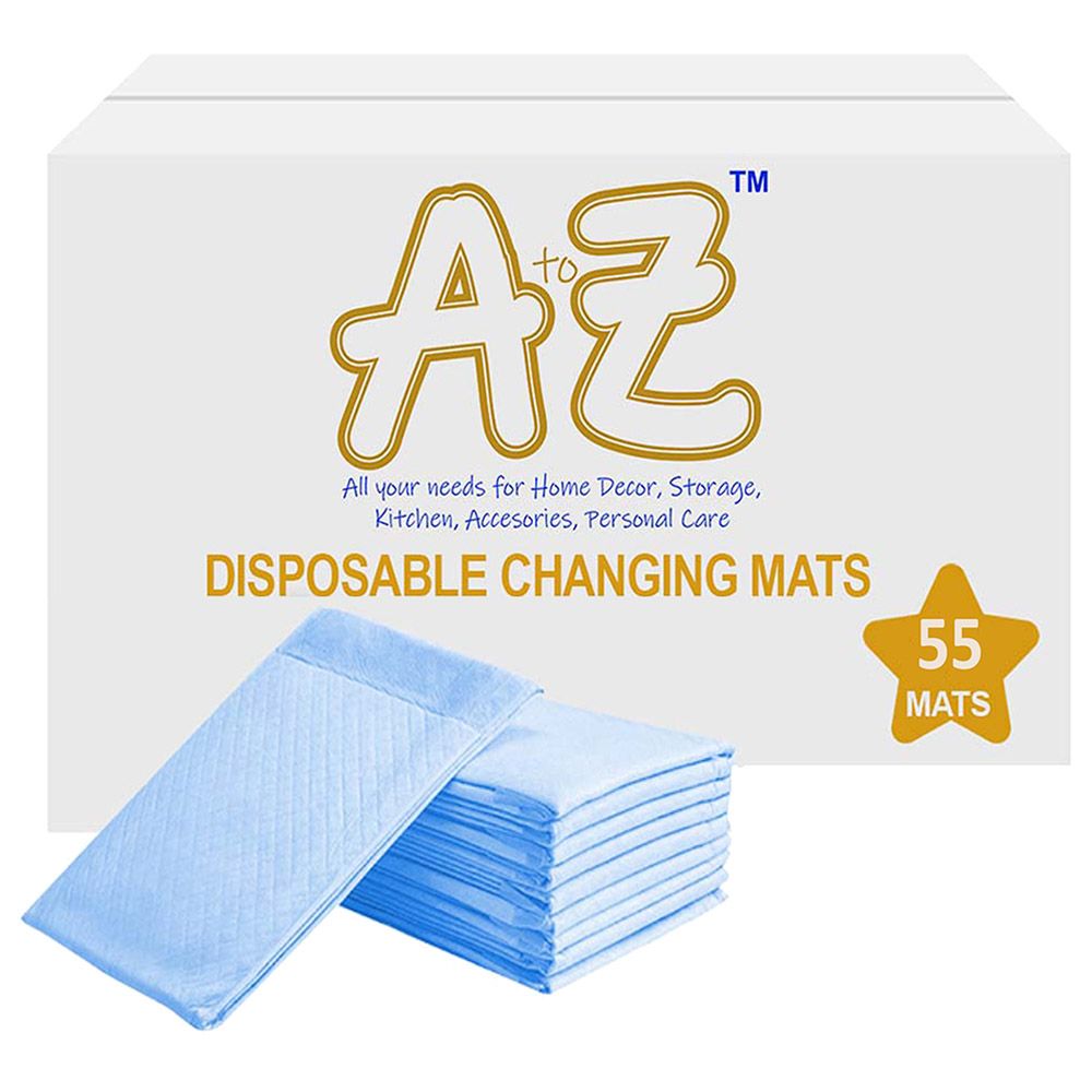 A To Z - Large Disposable Changing Mats - 55pcs - Blue