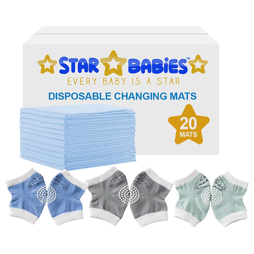 Star Babies - Changing Mat 20pcs w/ Baby Knee Pads 3pcs