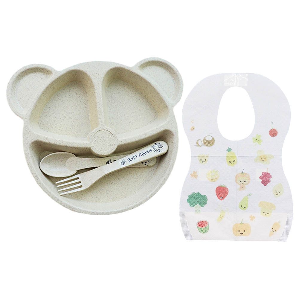 Star Babies - Baby Plate w/ Disposable Bibs 10pcs