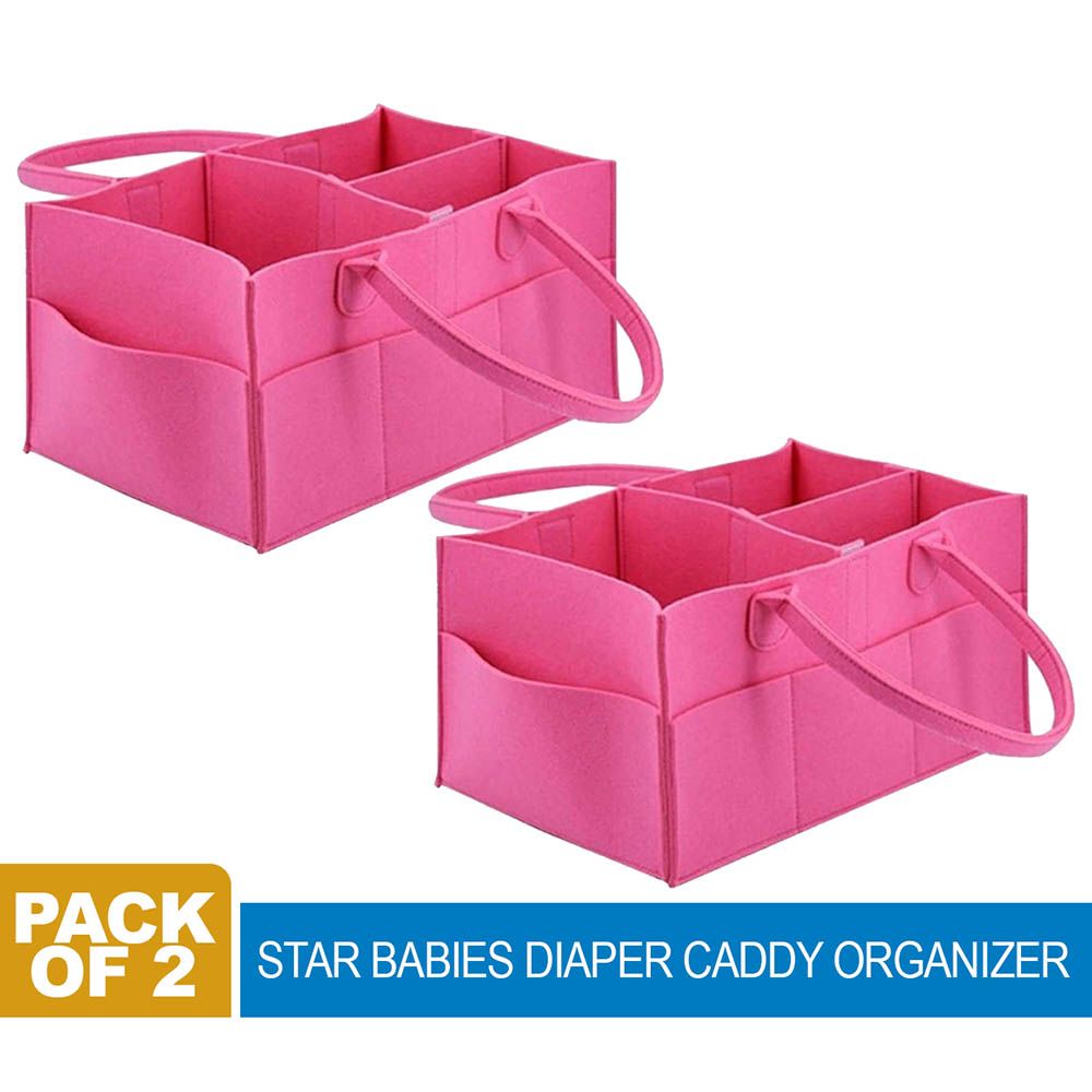 Star Babies - Diaper Caddy Organizer Pack Of 2 - Pink