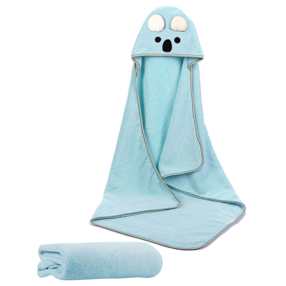 Star Babies - Hooded Towel, Powder Puff & Kettle Toy - Blue