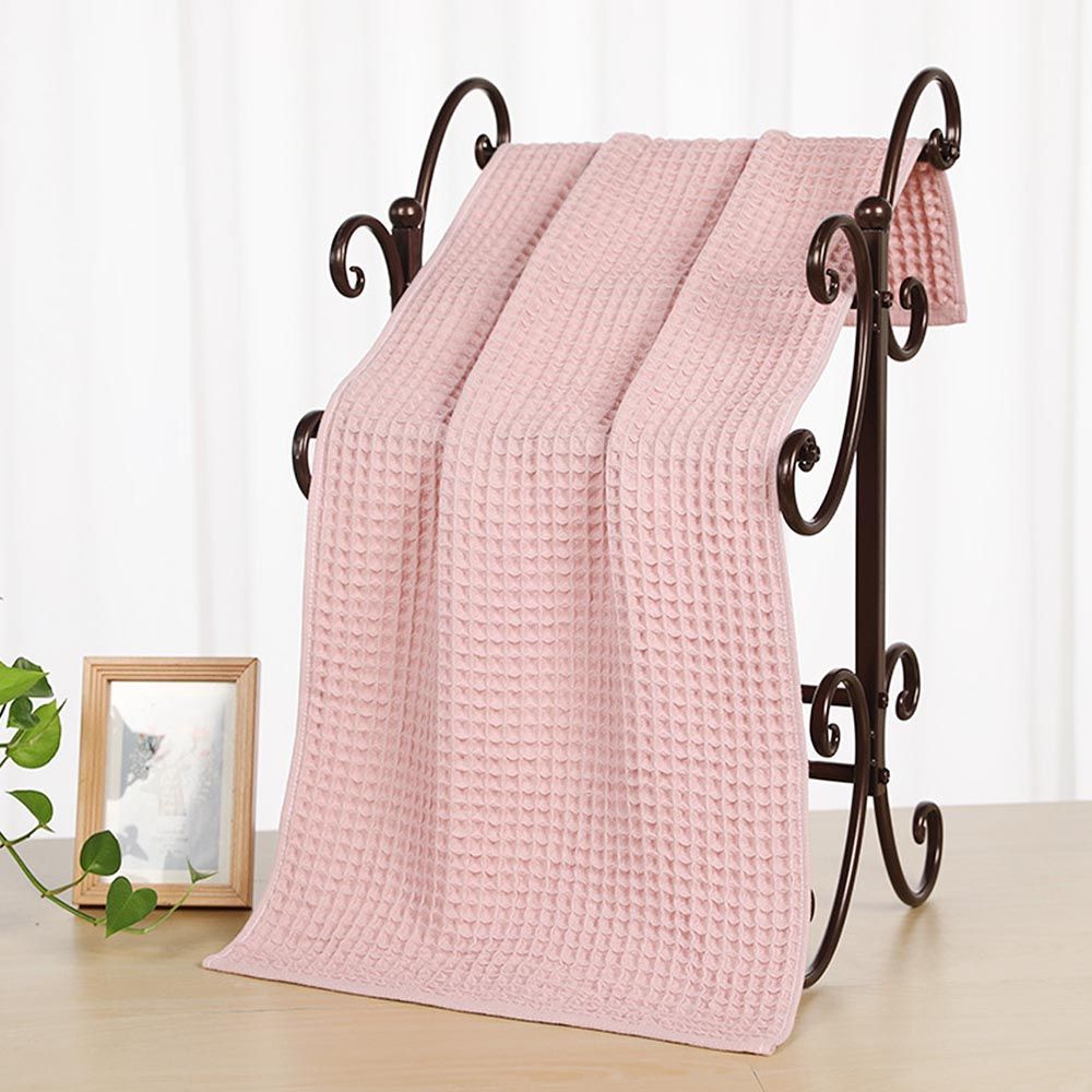 Star Babies - Waffle Towel w/ Powder Puff - Pink