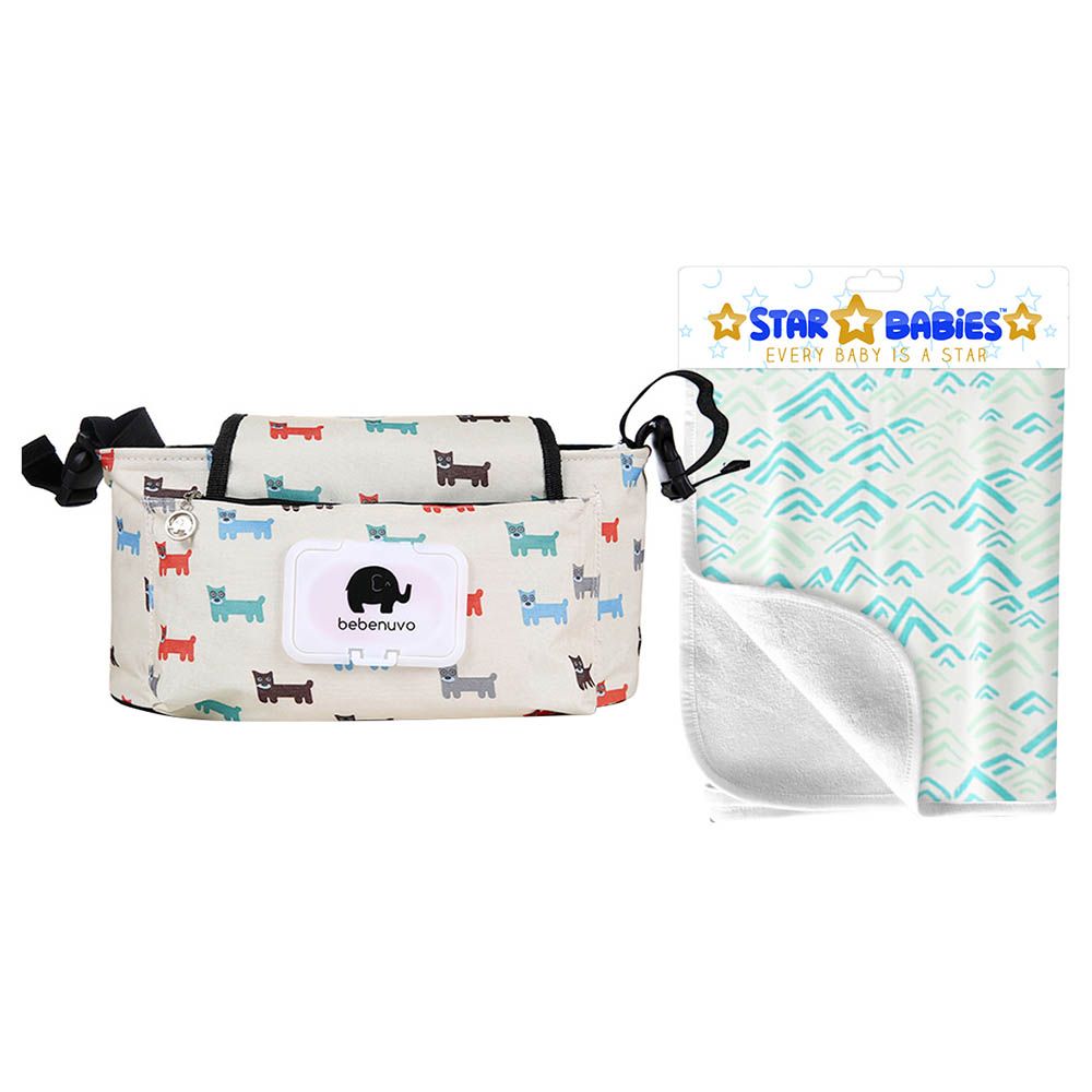 Star Babies - Stroller Bag w/ Reusable Changing Mat - Pack Of 2