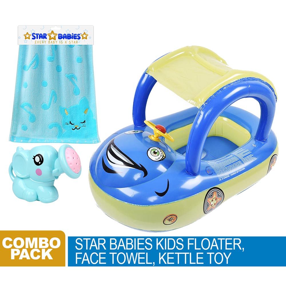 Star Babies - Baby Float, Towel, Kettle Toy - Blue