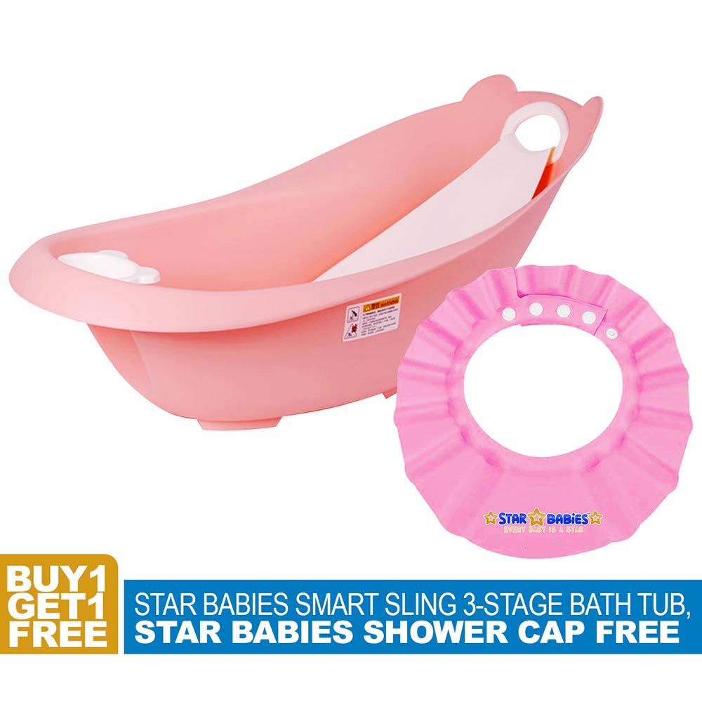 Star Babies - Smart Bath Tub w/ Shower Cap - Pink