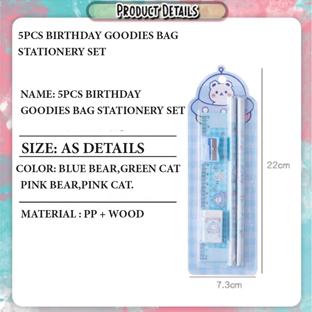 Star Babies - Nice Day Stationery Set - Pack Of 5 - Blue