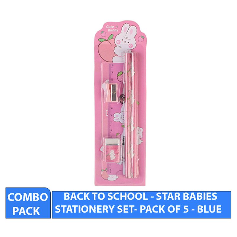 Star Babies - Stationery Set - Pack Of 5 - Pink