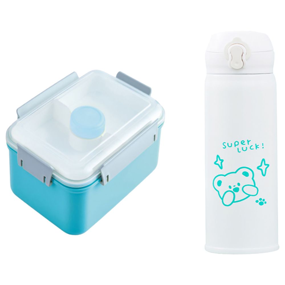 Star Babies - Kids Lunch Box w/ Water Bottle - 500Ml - Blue