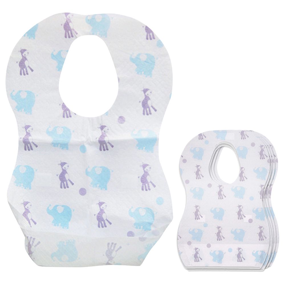 Star Babies - Disposable Bibs 5pcs w/ Disposable Towel 3pcs - Elephant