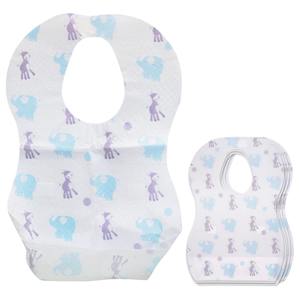 Star Babies - Disposable Bibs 15pcs w/ Disposable Towel 3pcs - Elephant