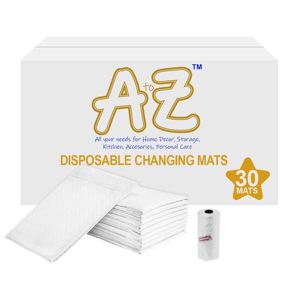 A to Z - Disposable Changing Mat Pack of 30 + Scented Bag