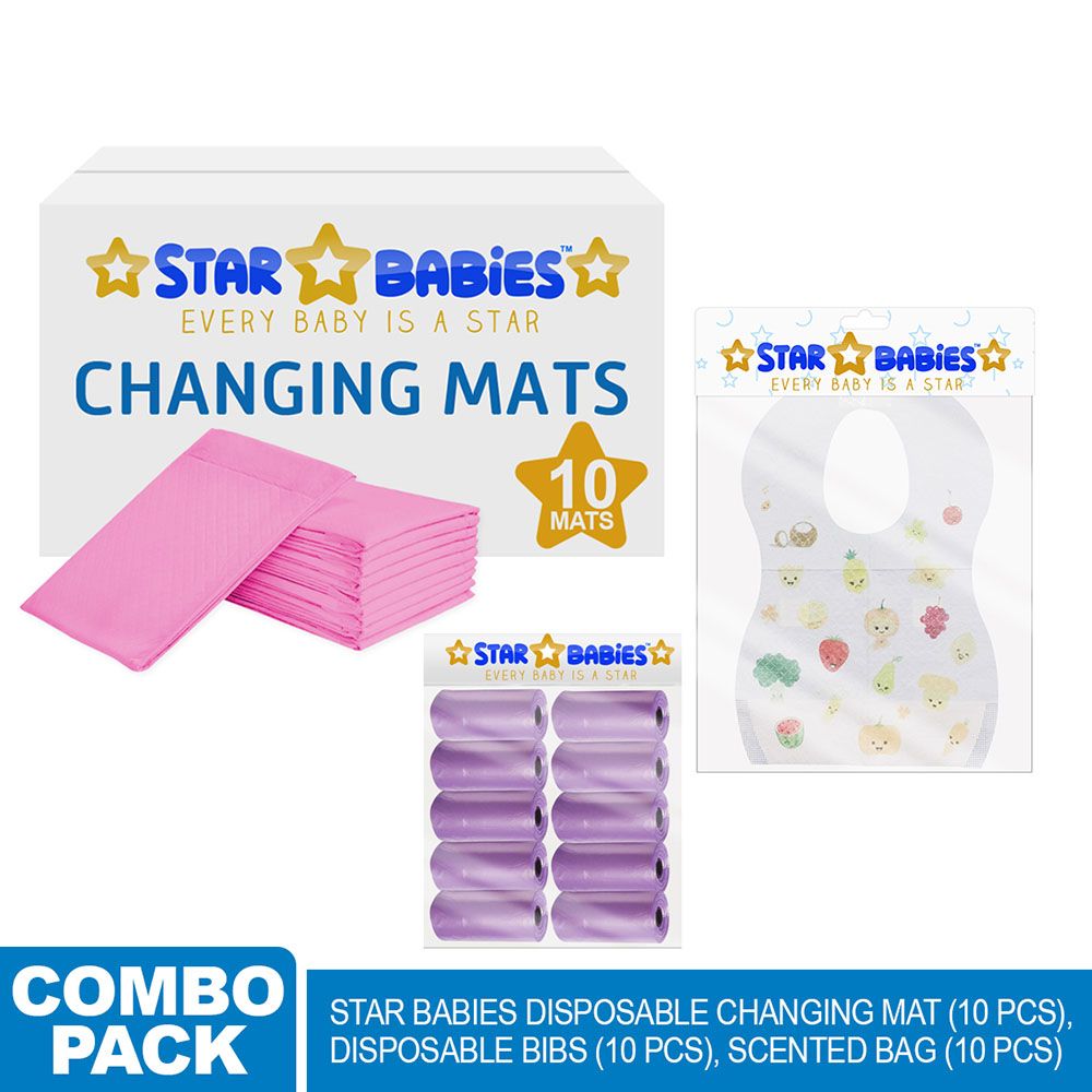 Star Babies - Value Pack Disposable Changing Mat Pack of 10