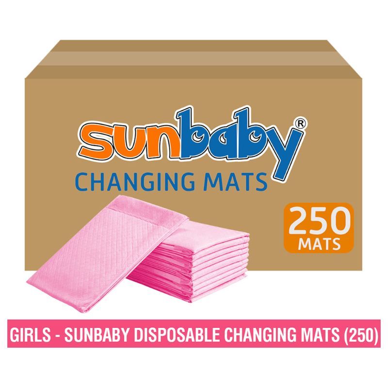 SunBaby - Disposable Changing mats (45x60cm) Large, Pack of 250 - Pink