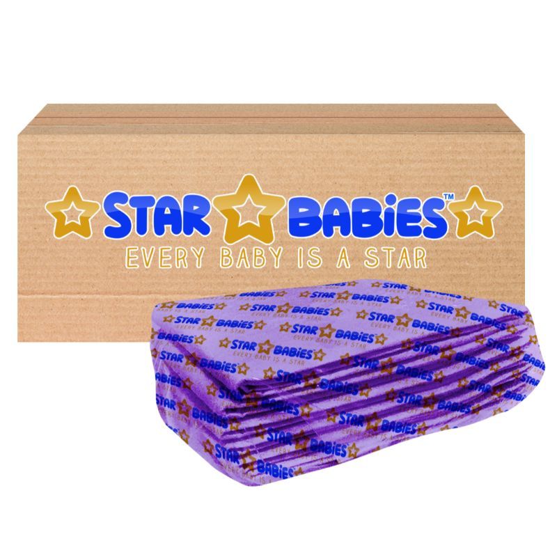 Star Babies - Disposable Pack Of 10 Changing mats (45x60cm) Large, - Lavender