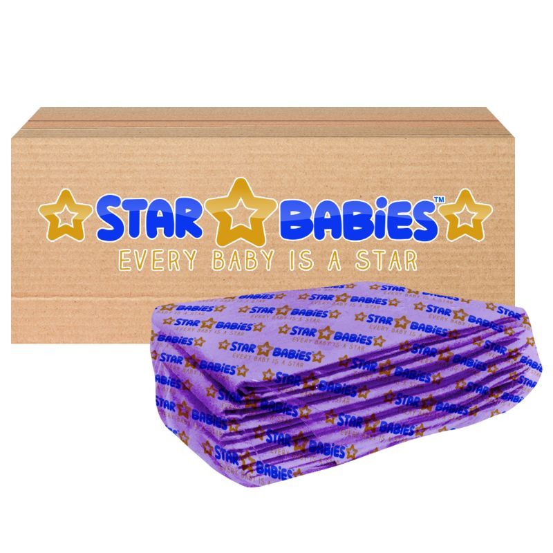 Star Babies - Disposable Pack Of 15 Changing mats (45x60cm) Large, - Lavender