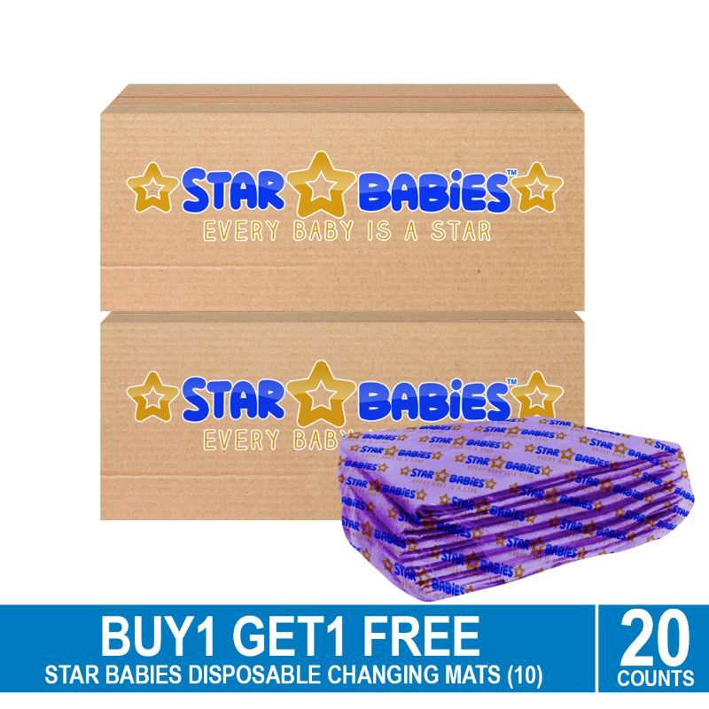 Star Babies - Disposable Pack Of 20 Changing mats (45x60cm) Large, - Lavender