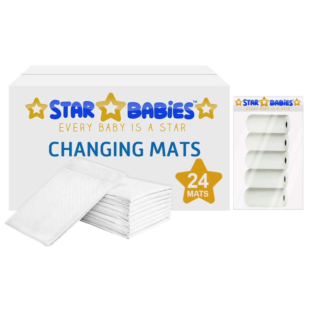 Star Babies - Disposable Changing Mat 24pcs W/ 5pcs Scented Bag - Assorted