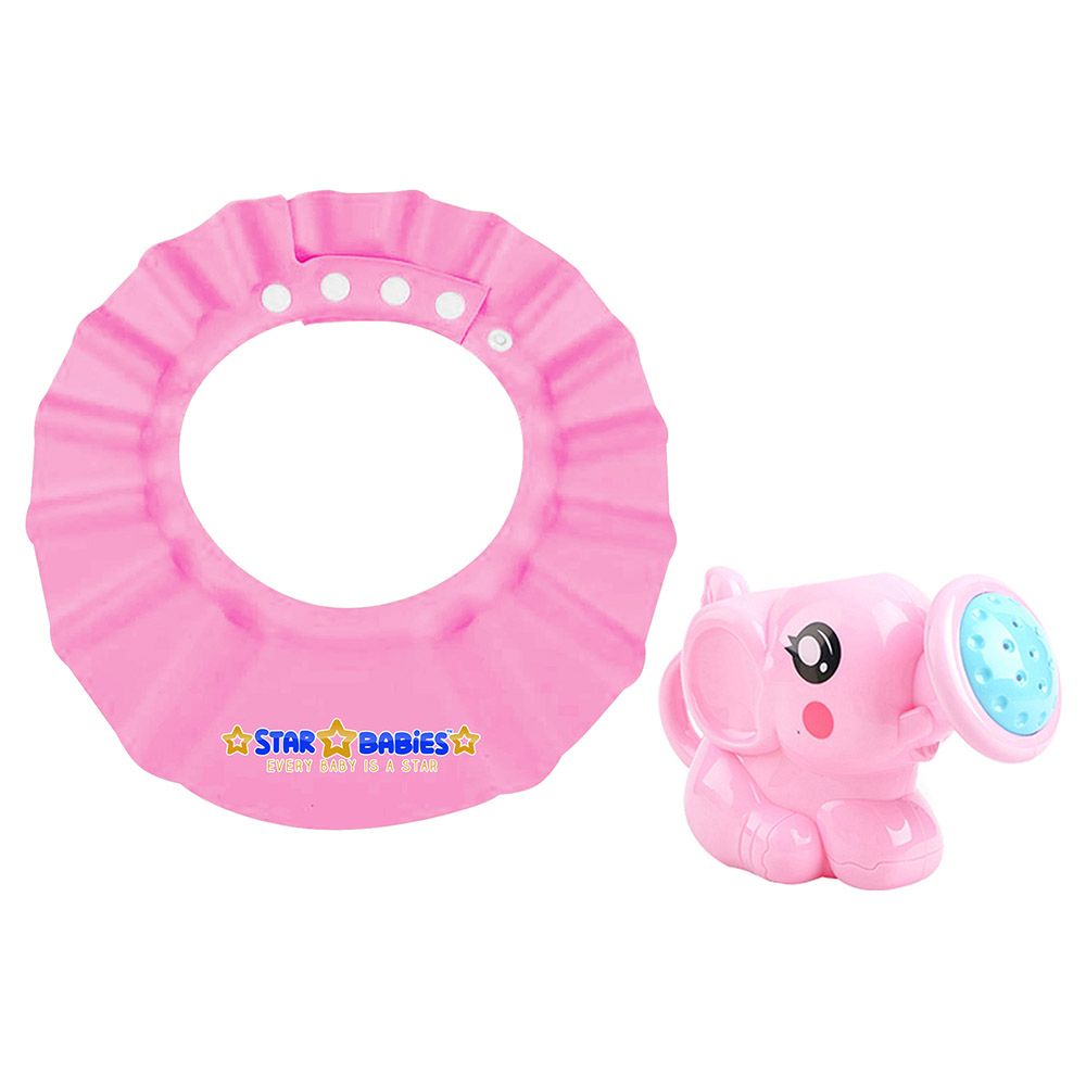 Star Babies - Combo Shower Cap & Watering Kettle Toy - Pink