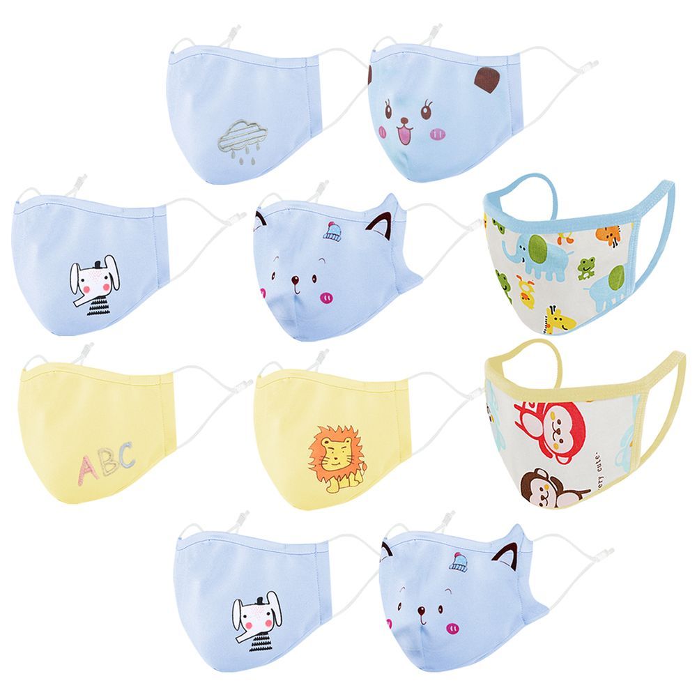 Star Babies - Disposable Changing Mats White 50Pcs W/ 1Pc Kids Reusable Mask