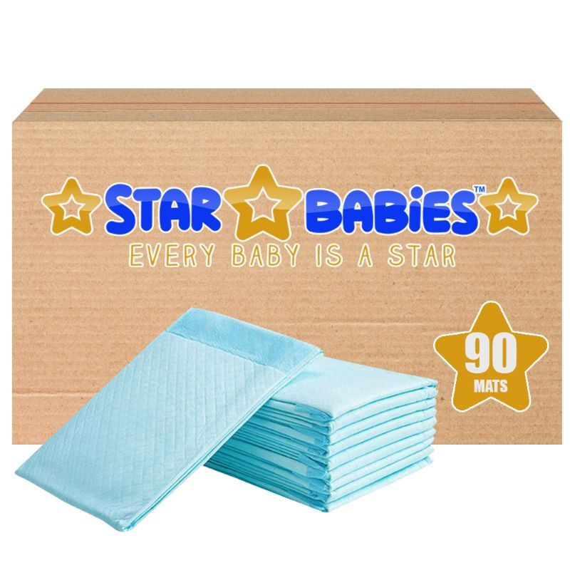 Star Babies - Disposable Changing mats (45x60cm) Large 90 pcs - Blue