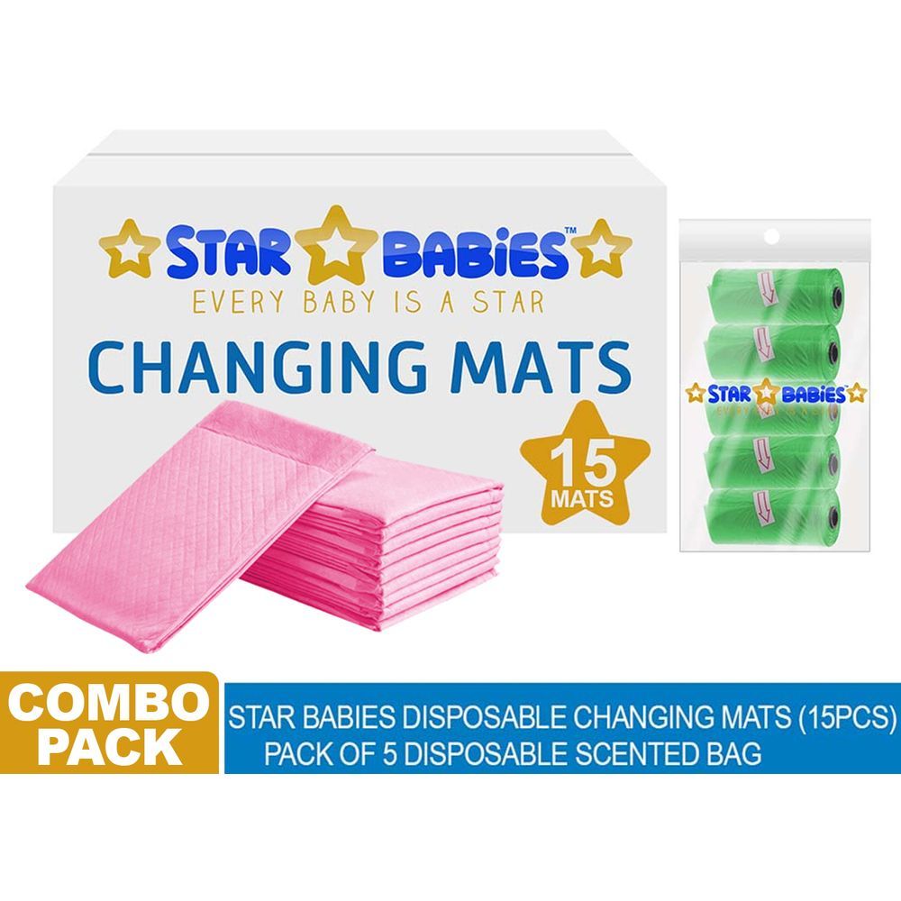 Star Babies - Combo (Changing Mat 15Pcs, Scented Bag 5Pcs)