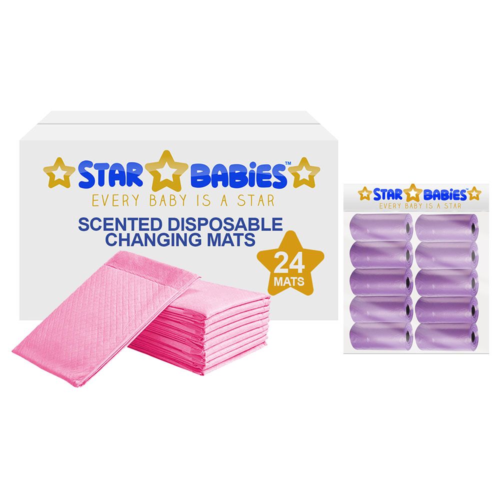 Star Babies - Disposable Scented Changing Mat 24Pcs