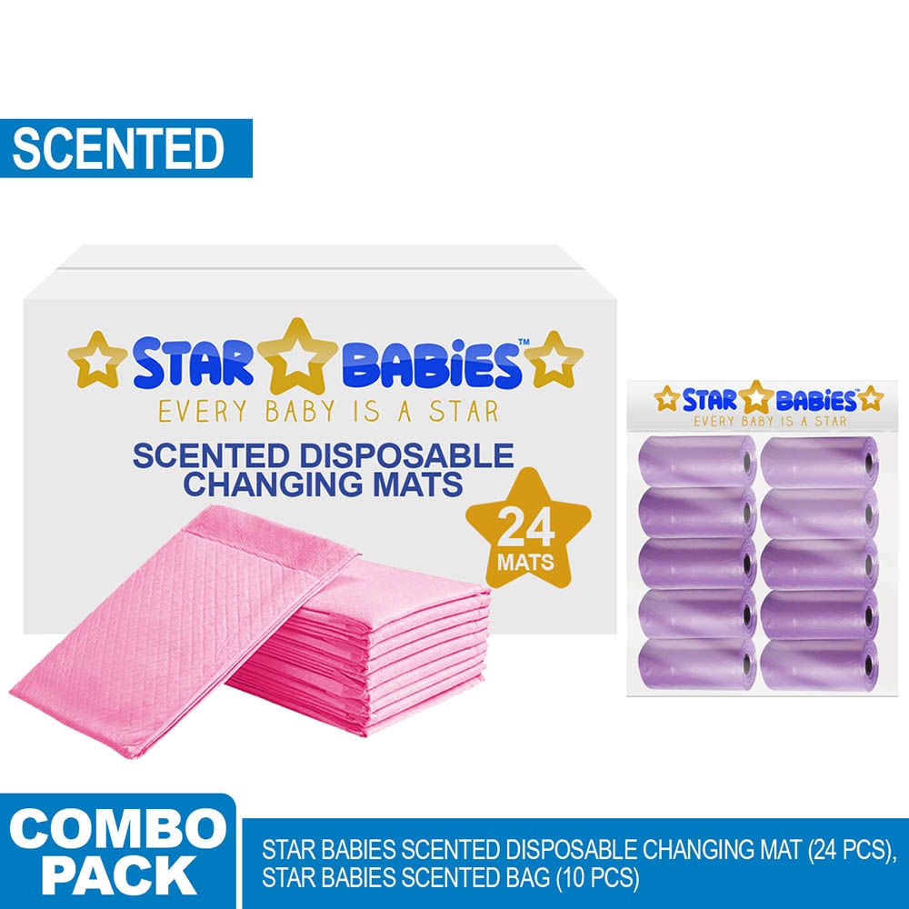 Star Babies - Disposable Scented Changing Mat 24Pcs