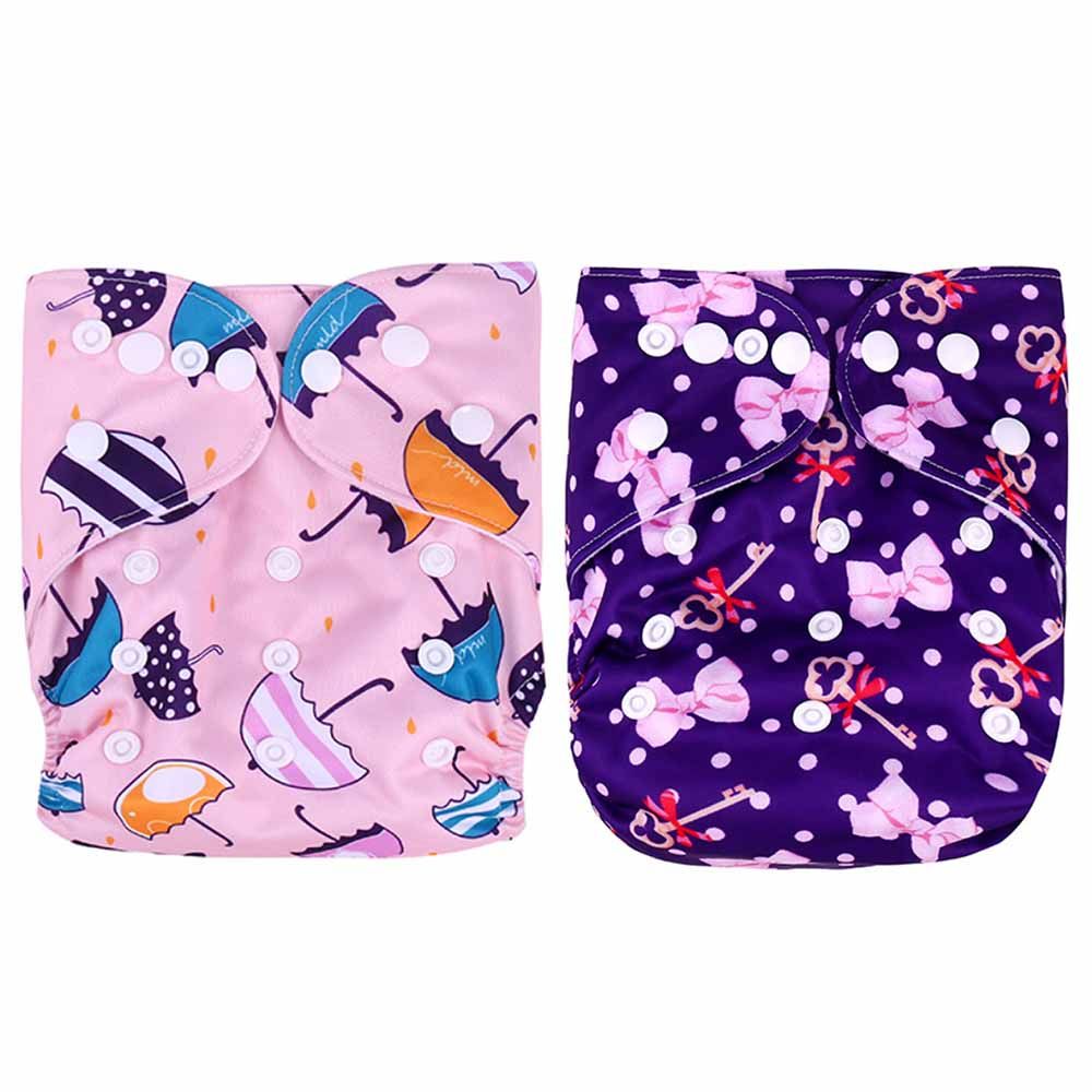 Star Babies - Reusable Diaper (Buy 1 Get 1) - Pink/Lavender