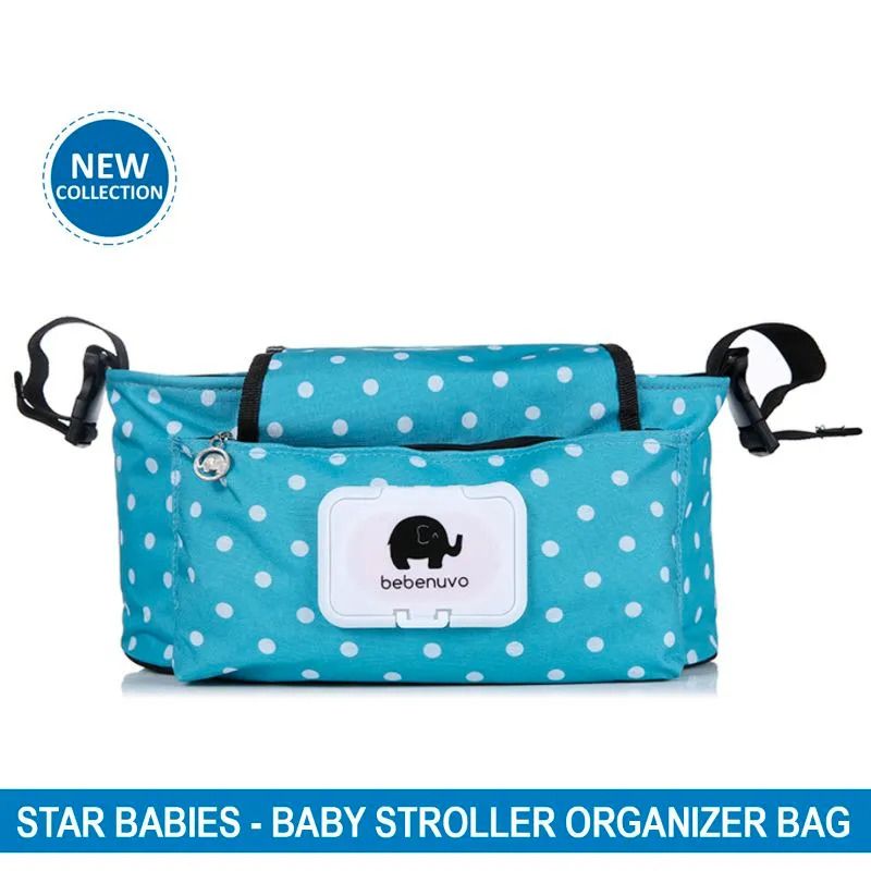 Star Babies - Baby Stroller Organizer Bag - Dark Blue