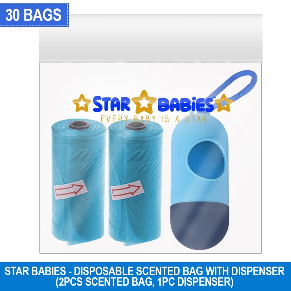 Star Babies - Scented Bag With Dispenser Pack of 2/30 Bags - Blue