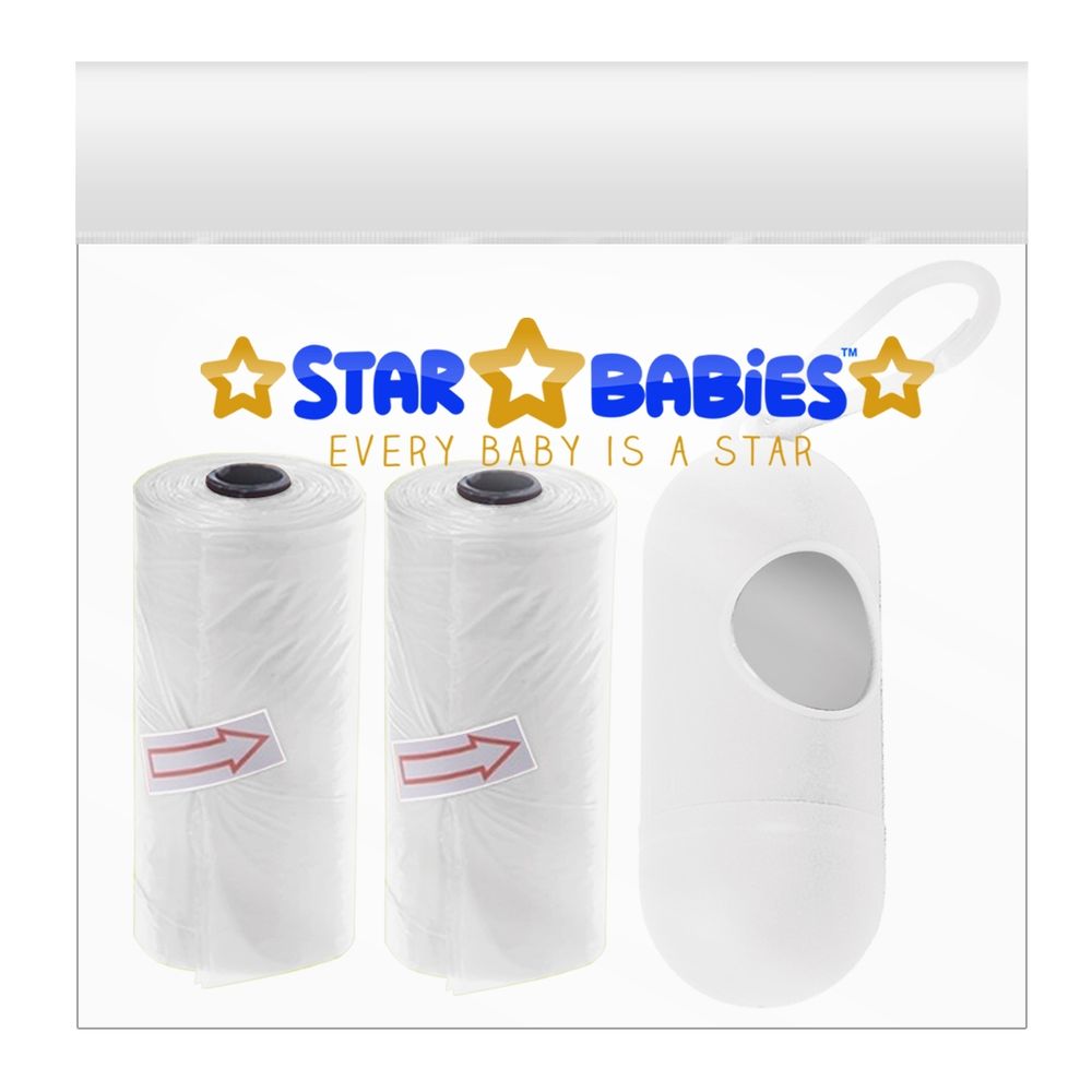 Star Babies - Scented Bag With Dispenser Pack of 2/30 Bags - White