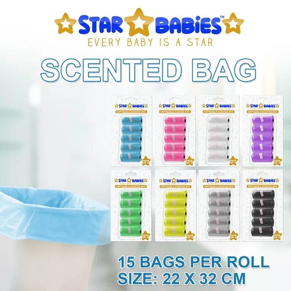 Star Babies - Scented Bag Pack of 5/75 Bags - Grey