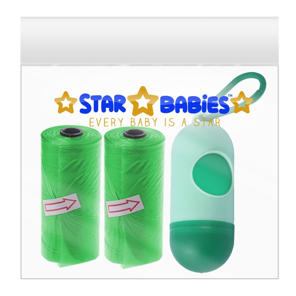 Star Babies - Scented Bag With Dispenser Pack of 2/30 Bags - Green