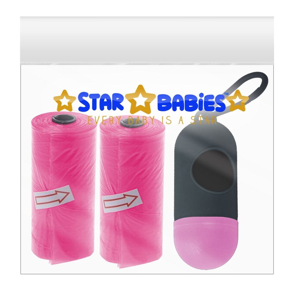 Star Babies - Scented Bag With Dispenser Pack of 2/30 Bags - Pink