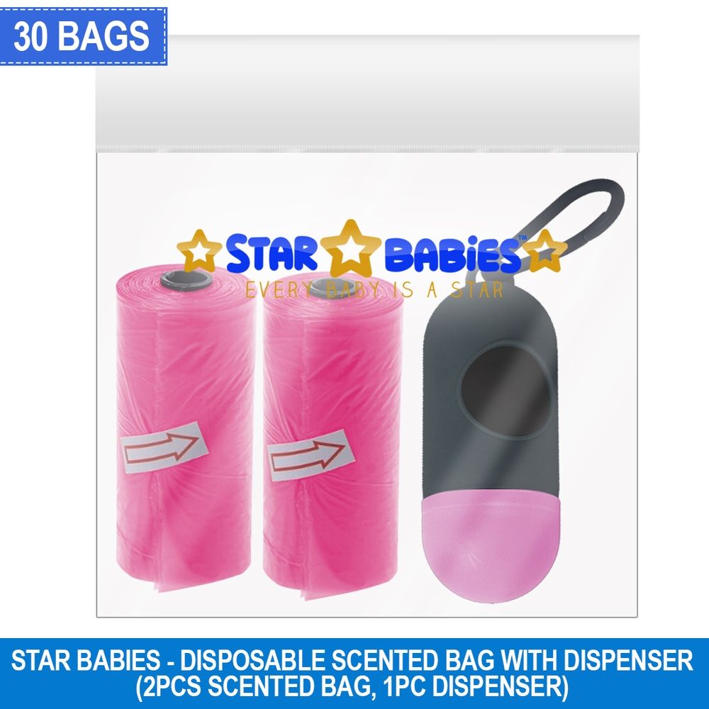 Star Babies - Scented Bag With Dispenser Pack of 2/30 Bags - Pink