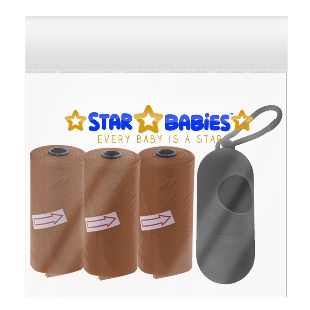 Star Babies - Scented Bag With Dispenser Pack of 3/45 Bags - Brown