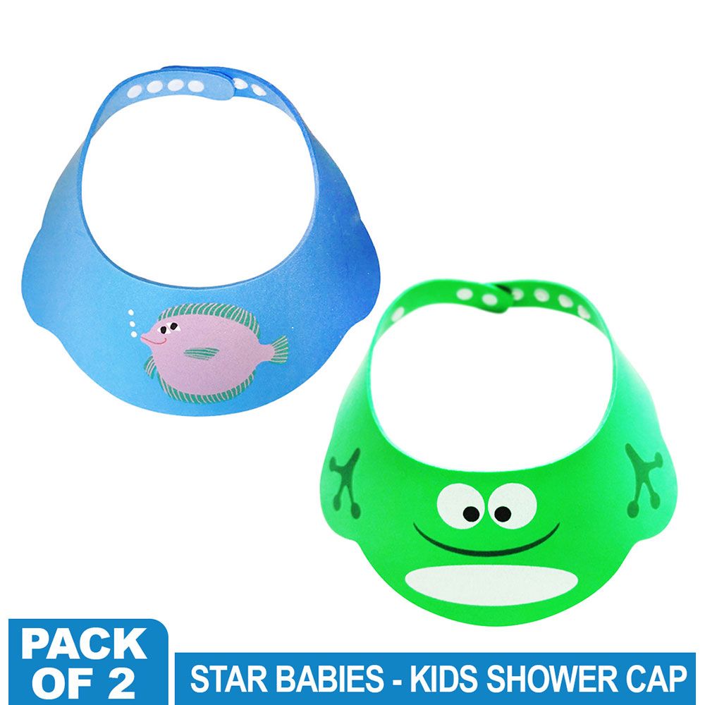 Star Babies - Shower Cap - Pack of 2 (Green/Blue)