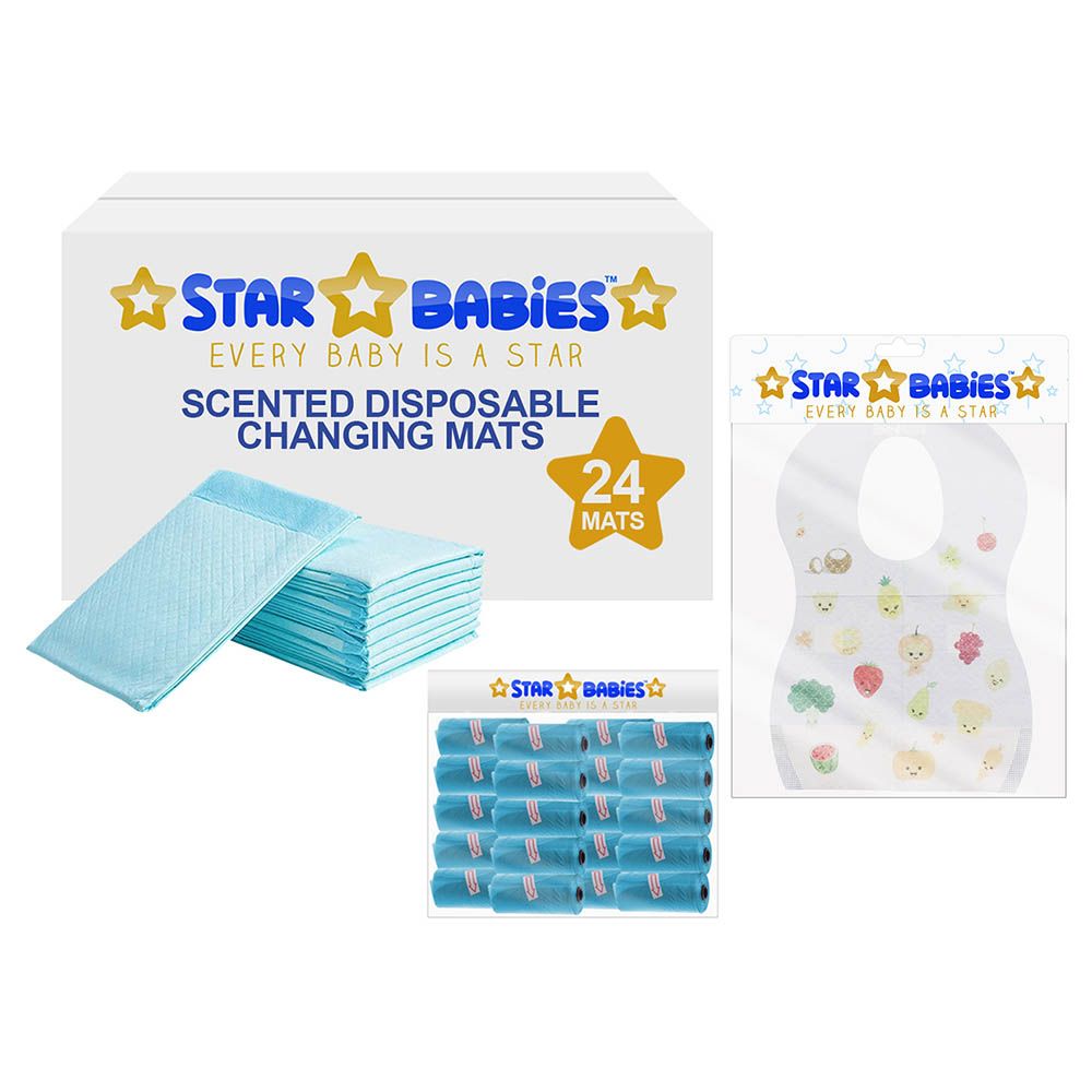 Star Babies - Combo Packs (Scented Mats 24pc, Bag, Bibs)