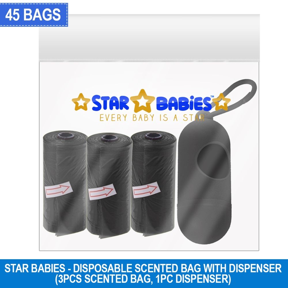 Star Babies - Scented Bag With Dispenser Pack of 3/45 Bags - Assorted