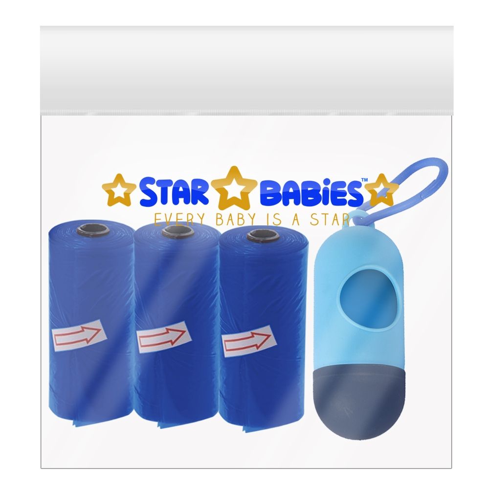 Star Babies - Scented Bag With Dispenser Pack of 3/45 Bags - Navy Blue