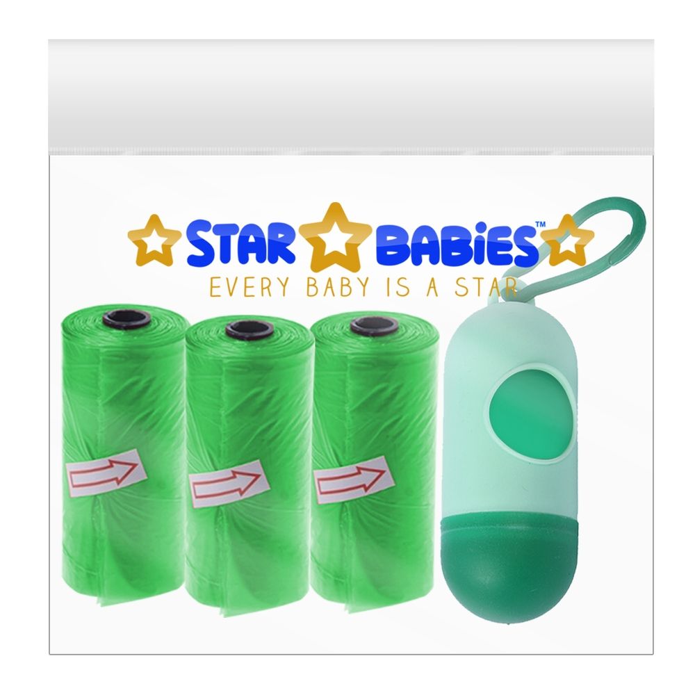 Star Babies - Scented Bag With Dispenser Pack of 3/45 Bags - Green