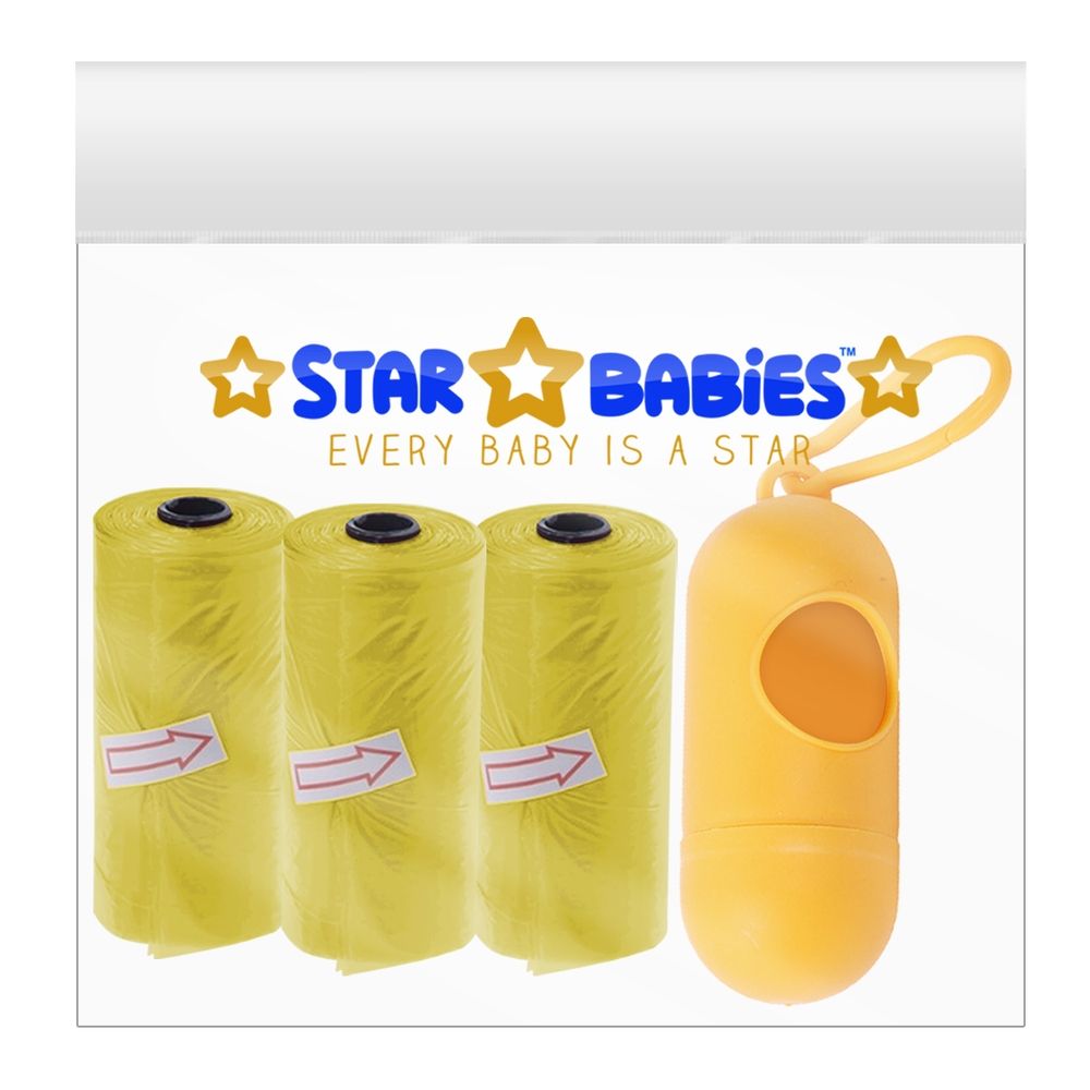 Star Babies - Scented Bag With Dispenser Pack of 3/45 Bags - Yellow