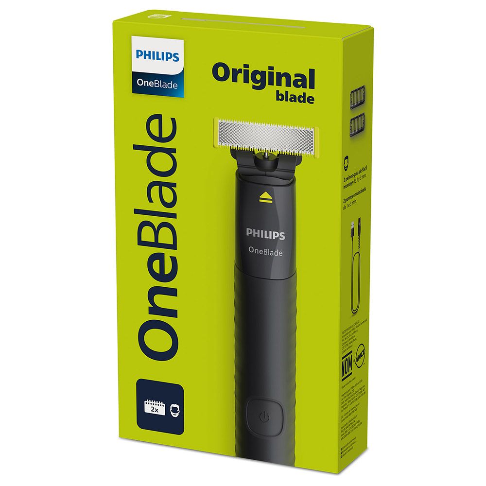 Philips - OneBlade Face Trimmer - Charcoal Grey