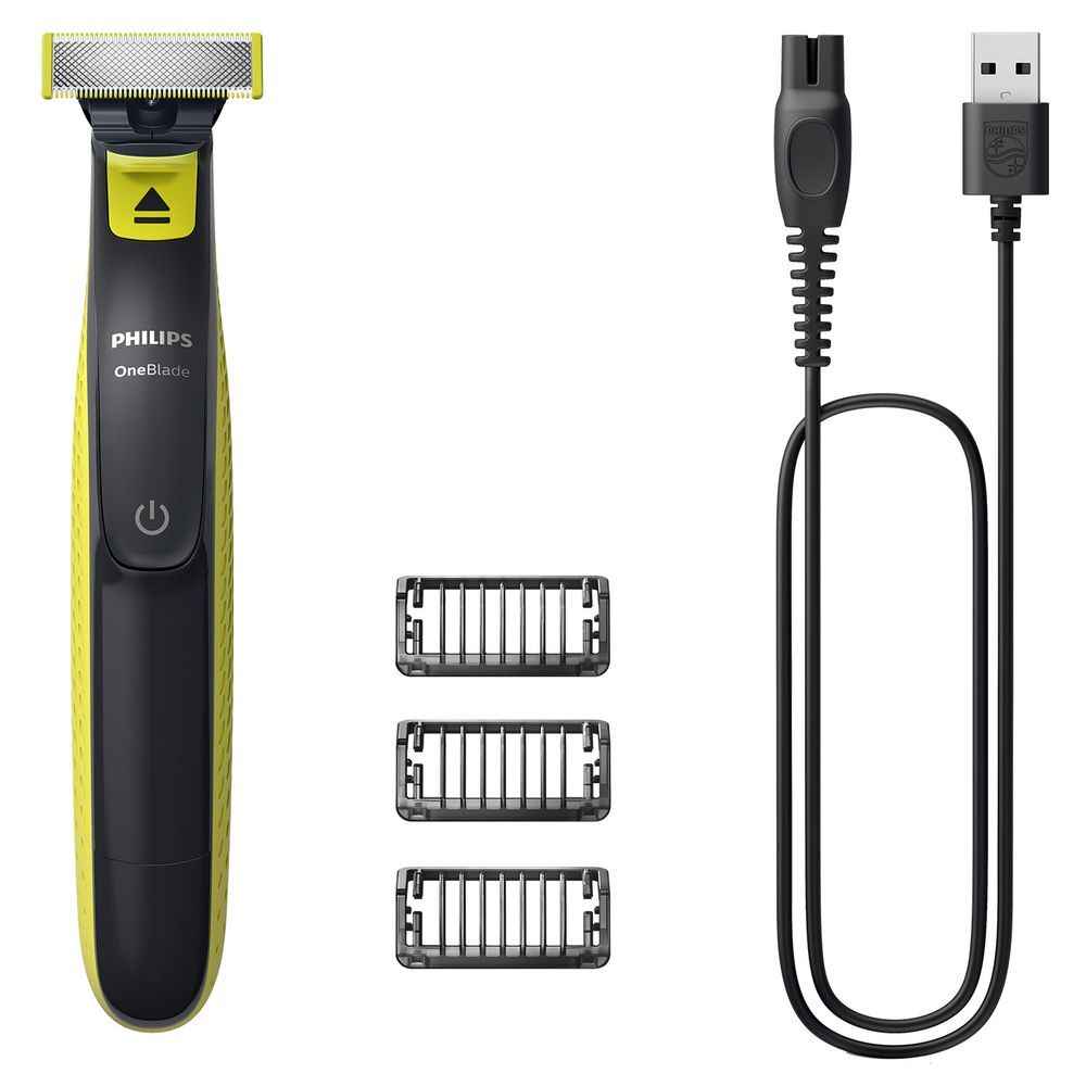 Philips - OneBlade Face Timmer - Grey/Lime