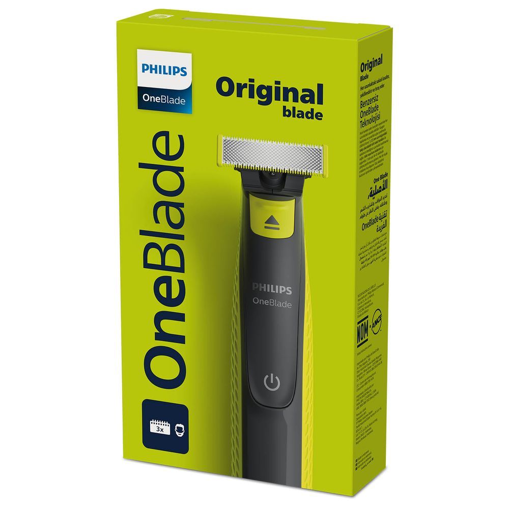 Philips - OneBlade Face Timmer - Grey/Lime