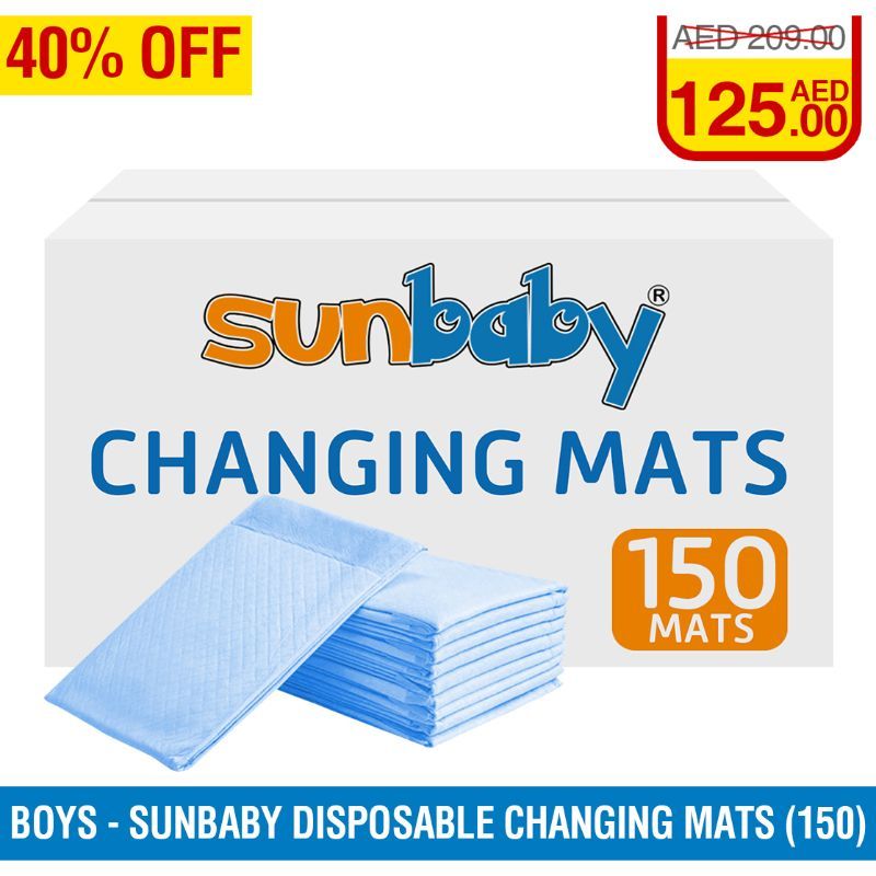 SunBaby - Disposable Changing mats (45x60cm) Large, Pack of 150