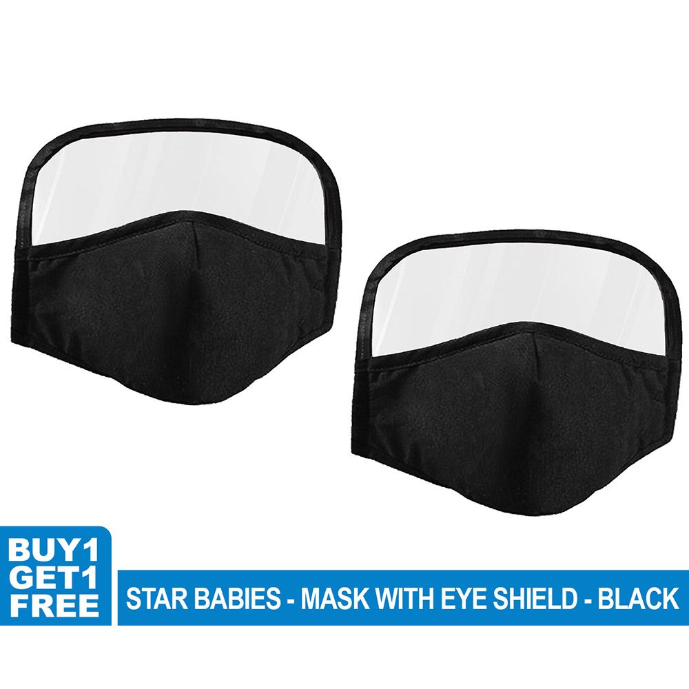 SunBaby Mask with Eye Shield-Black - Buy 1 Get 1