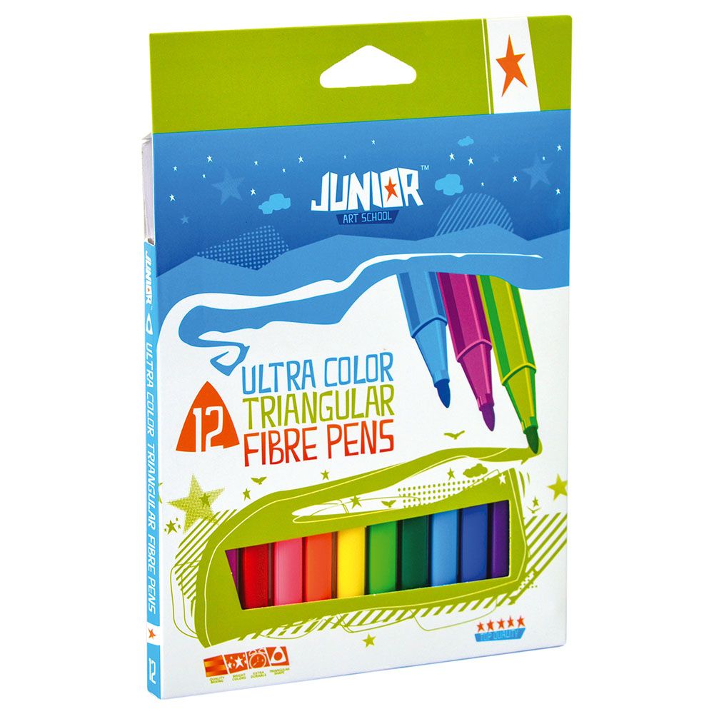 Statovac - Ultra Color Fibre Pens Markers - 12pcs