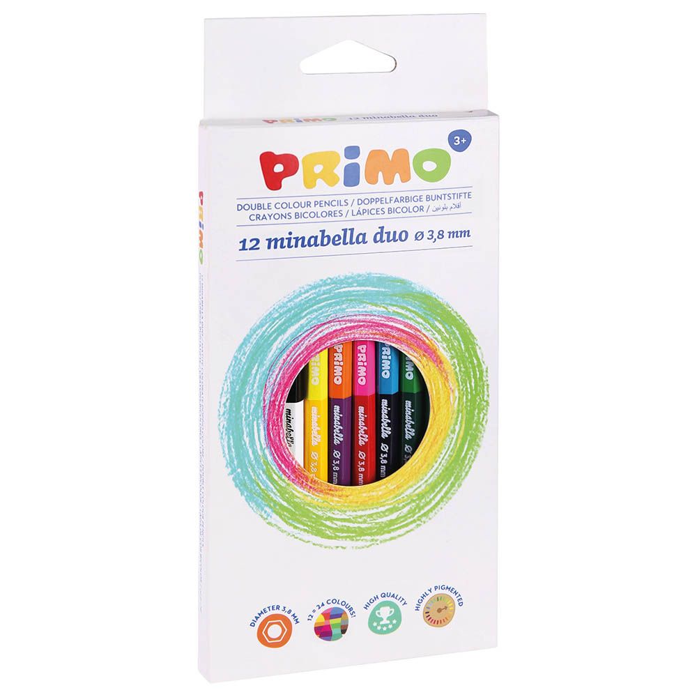 Primo - Double-Tip Coloured Pencils Box - 12 pcs