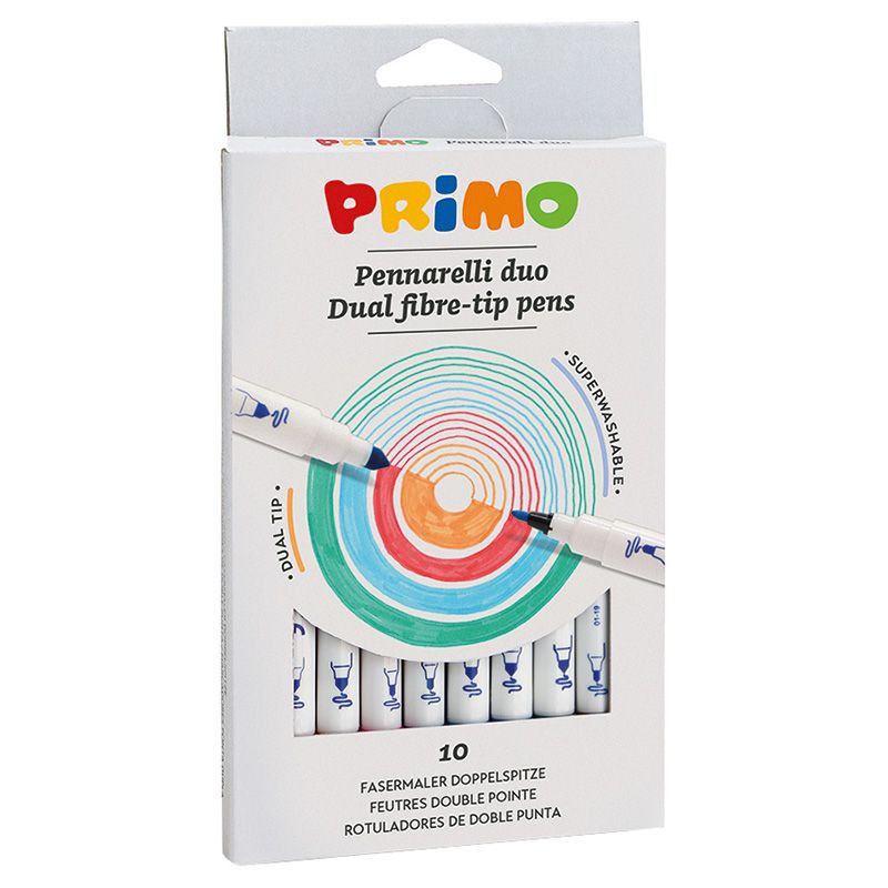 Primo - Double-Tip Felt-Tip Pens - 10 pcs